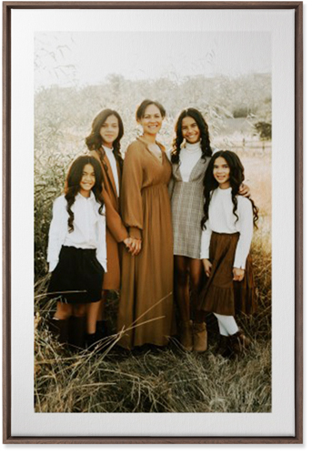 Simple Gallery of One Border Portrait Wall Art, Walnut, Single piece, Canvas, 24x36, Multicolor, multi