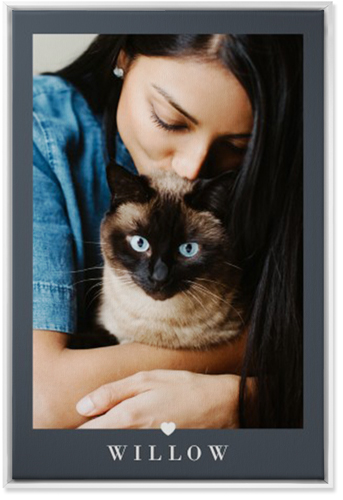 My Heart Wall Art, White, Single piece, Canvas, 24x36, Gray, gray