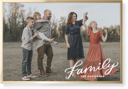 Family Letters Wall Art, Gold, Single piece, Canvas, 24x36, White, white