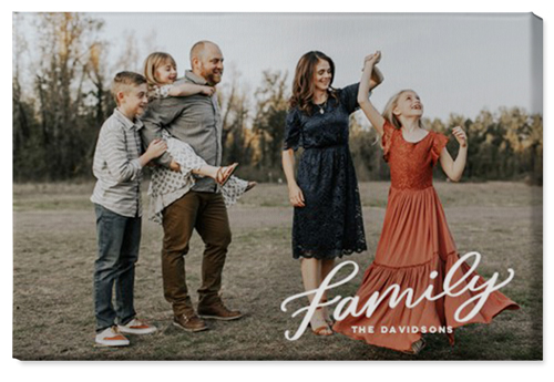 Family Letters Wall Art, No Frame, Single piece, Canvas, 24x36, White, white