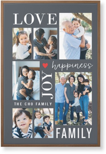 Happiness Is Wall Art, Natural, Single piece, Canvas, 24x36, Gray, gray