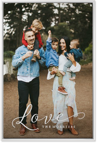 Just Love Portrait Wall Art, White, Single piece, Canvas, 24x36, White, white