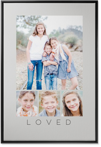 Four Real Wall Art, Black, Single piece, Canvas, 24x36, Gray