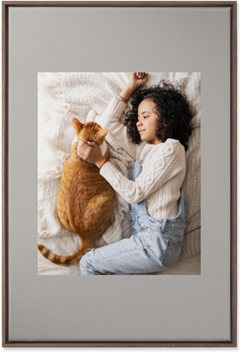 Full Frame One Wall Art, Walnut, Single piece, Canvas, 24x36, Gray, stone