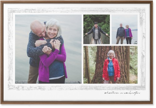 Brushed Border Collage Of Four Wall Art, Natural, Single piece, Canvas, 24x36, Gray, smoke