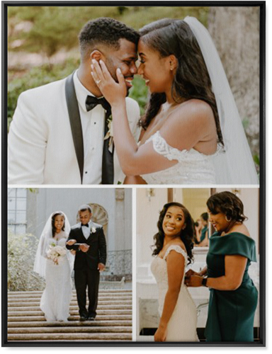 Gallery of Three Portrait Wall Art, Black, Single piece, Canvas, 30x40, Multicolor, multi