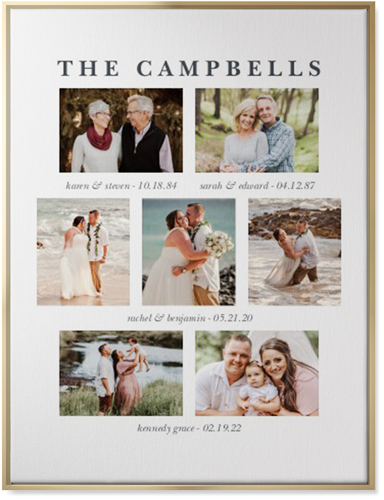 Our Family Roots Wall Art, Gold, Single piece, Canvas, 30x40, Multicolor
