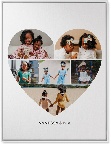 Filled Heart Wall Art, White, Single piece, Canvas, 30x40, White