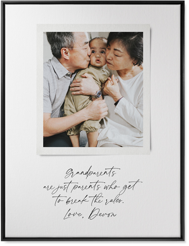 Sentimental Note Wall Art, Black, Single piece, Canvas, 30x40, White, white