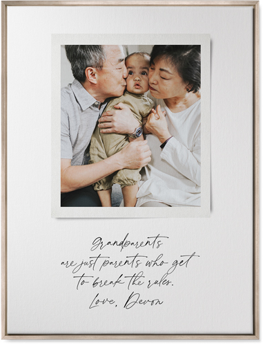 Sentimental Note Wall Art, Metallic, Single piece, Canvas, 30x40, White