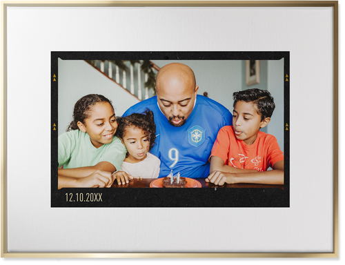 Film Frame Wall Art, Gold, Single piece, Canvas, 30x40, White, white