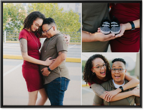 Three Piece Wall Art, Black, Single piece, Canvas, 30x40, Multicolor, multi