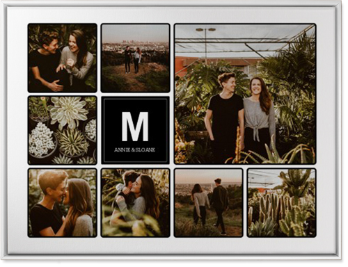 Photo Tiles Wall Art, White, Single piece, Canvas, 30x40, Black