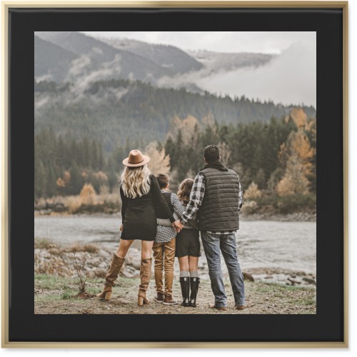 Simple Gallery of One Border Wall Art, Gold, Single piece, Canvas, 36x36, Multicolor, multi