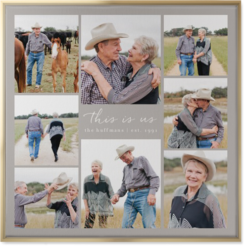 Gallery Around Text Wall Art, Gold, Single piece, Canvas, 36x36, Multicolor, multi