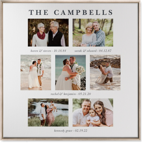 Our Family Roots Wall Art, Metallic, Single piece, Canvas, 36x36, Multicolor