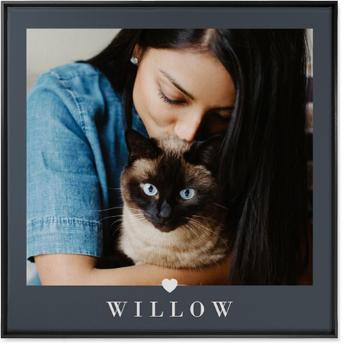 My Heart Wall Art, Black, Single piece, Canvas, 36x36, Gray, gray