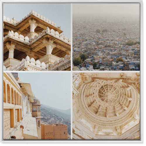 Four Top Wall Art, White, Single piece, Canvas, 36x36, Multicolor, multi