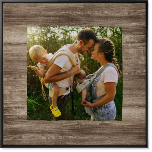 Countryside Wall Art, Black, Single piece, Canvas, 36x36, Brown, wood