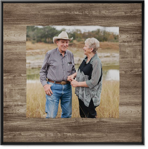 Countryside Portrait Wall Art, Black, Single piece, Canvas, 36x36, Brown, wood
