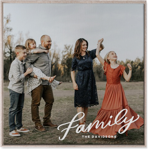 Family Letters Wall Art, Rustic, Single piece, Canvas, 36x36, White, white