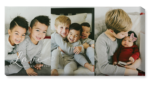 Just Love Pano Trio Wall Art, No Frame, Single piece, Canvas, 10x20, White