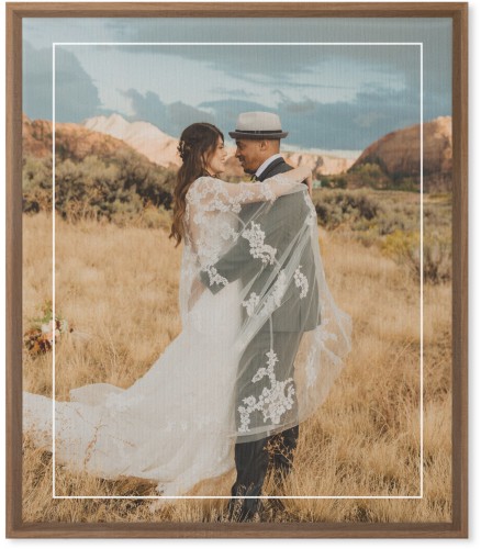 Floating Frame Portrait Wall Art, Natural, Single piece, Canvas, 20x24, White