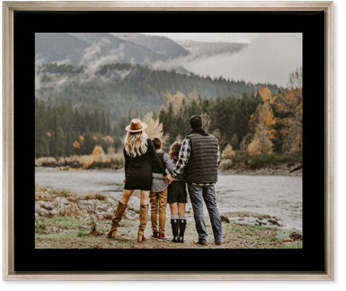 Simple Gallery of One Border Wall Art, Metallic, Single piece, Canvas, 20x24, Multicolor, multi