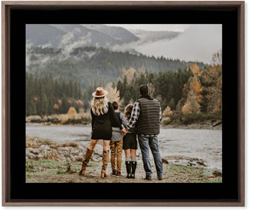 Simple Gallery of One Border Wall Art, Walnut, Single piece, Canvas, 20x24, Multicolor