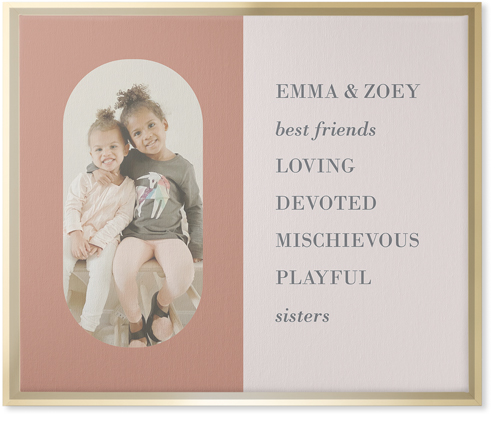 Traits of the Best Wall Art, Gold, Single piece, Canvas, 20x24, Pink