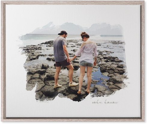 Brushstrokes Wall Art, Rustic, Single piece, Canvas, 20x24, White, white