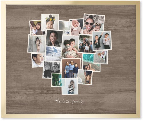 Heart Strings Wall Art, Gold, Single piece, Canvas, 20x24, Brown, wood