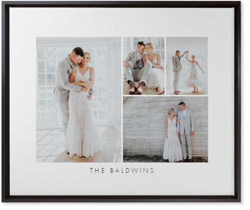 Four Corners Wall Art, Black, Single piece, Canvas, 20x24, White, white