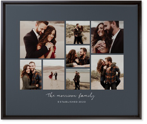 Pieces of Eight Wall Art, Black, Single piece, Canvas, 20x24, Gray, gray