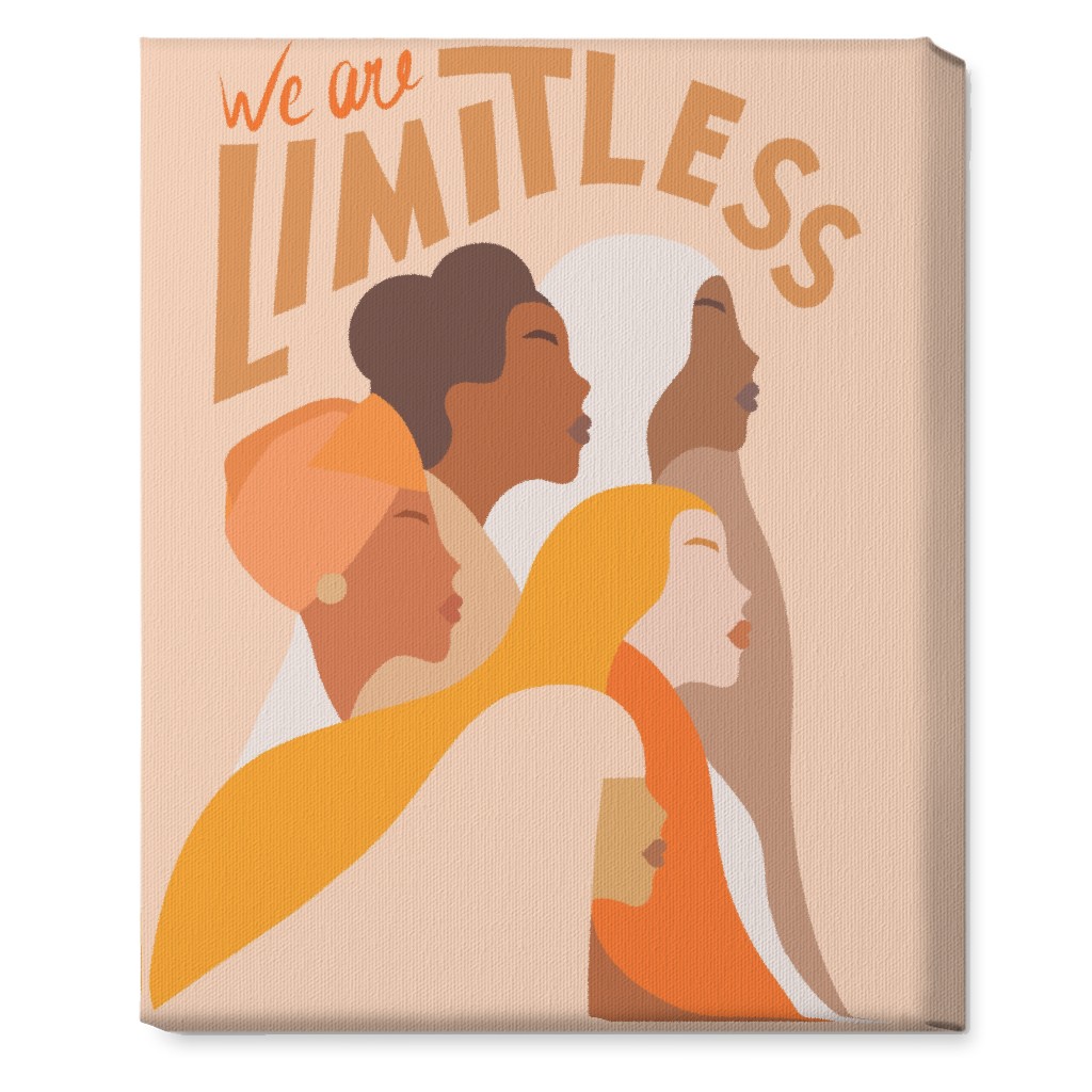 Limitless Woman - Earthy Wall Art, No Frame, Single piece, Canvas, 16x20, Pink, Bright Pink