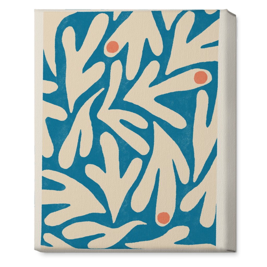 Flower Market - Blue Wall Art, No Frame, Single piece, Canvas, 16x20, Blue