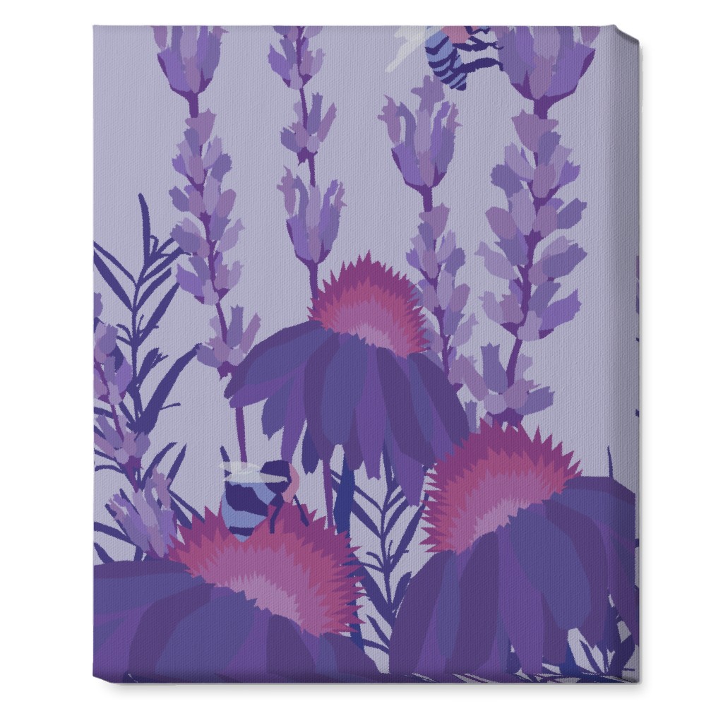 Lavender Fields - Purple Wall Art, No Frame, Single piece, Canvas, 16x20, Purple, Purple