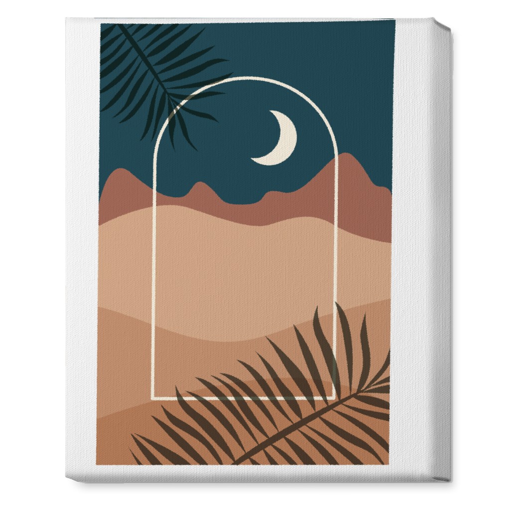 Abstract Landscapes in Windows Moon Wall Art, No Frame, Single piece, Canvas, 16x20, Multicolor, Seaweed