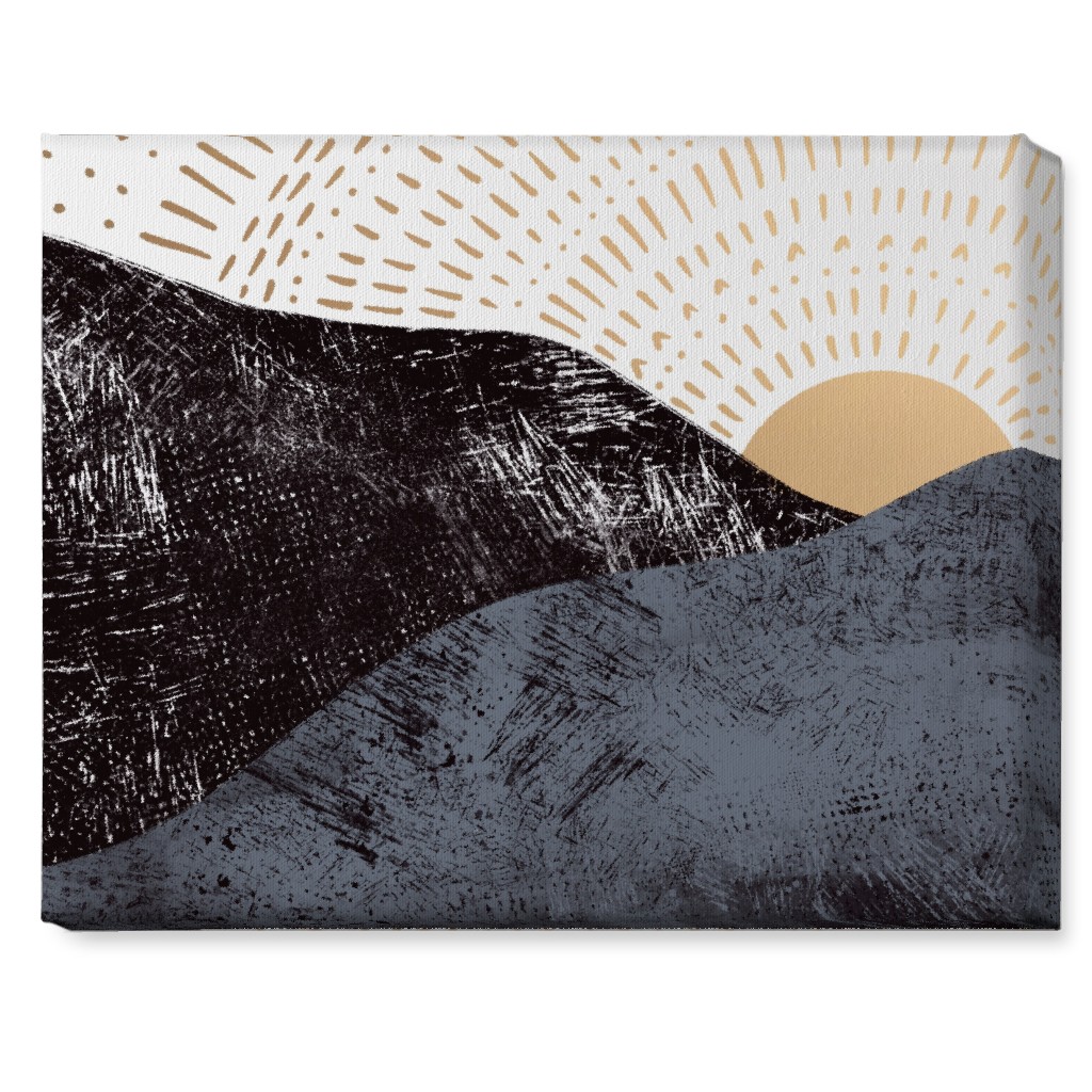 Sunrise on Mountains - Earth Tones Wall Art, No Frame, Single piece, Canvas, 16x20, Multicolor