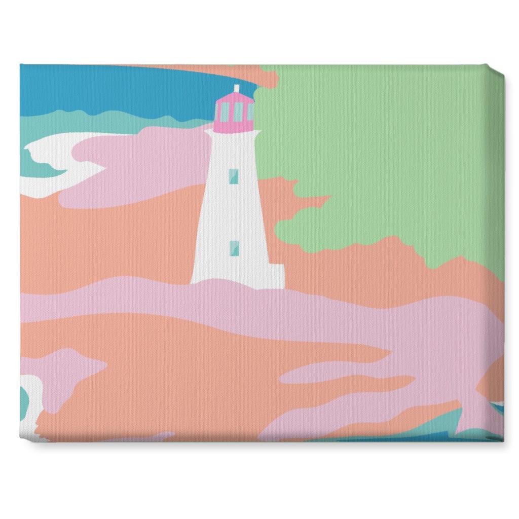 Minimalist Bahamian Lighthouse - Bold Wall Art, No Frame, Single piece, Canvas, 16x20, Multicolor
