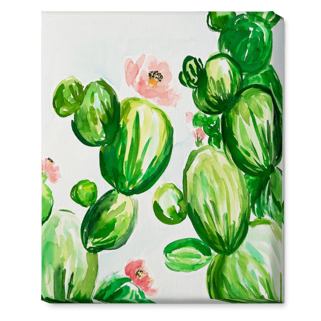 Desert Sunset - Green Wall Art, No Frame, Single piece, Canvas, 16x20, Green
