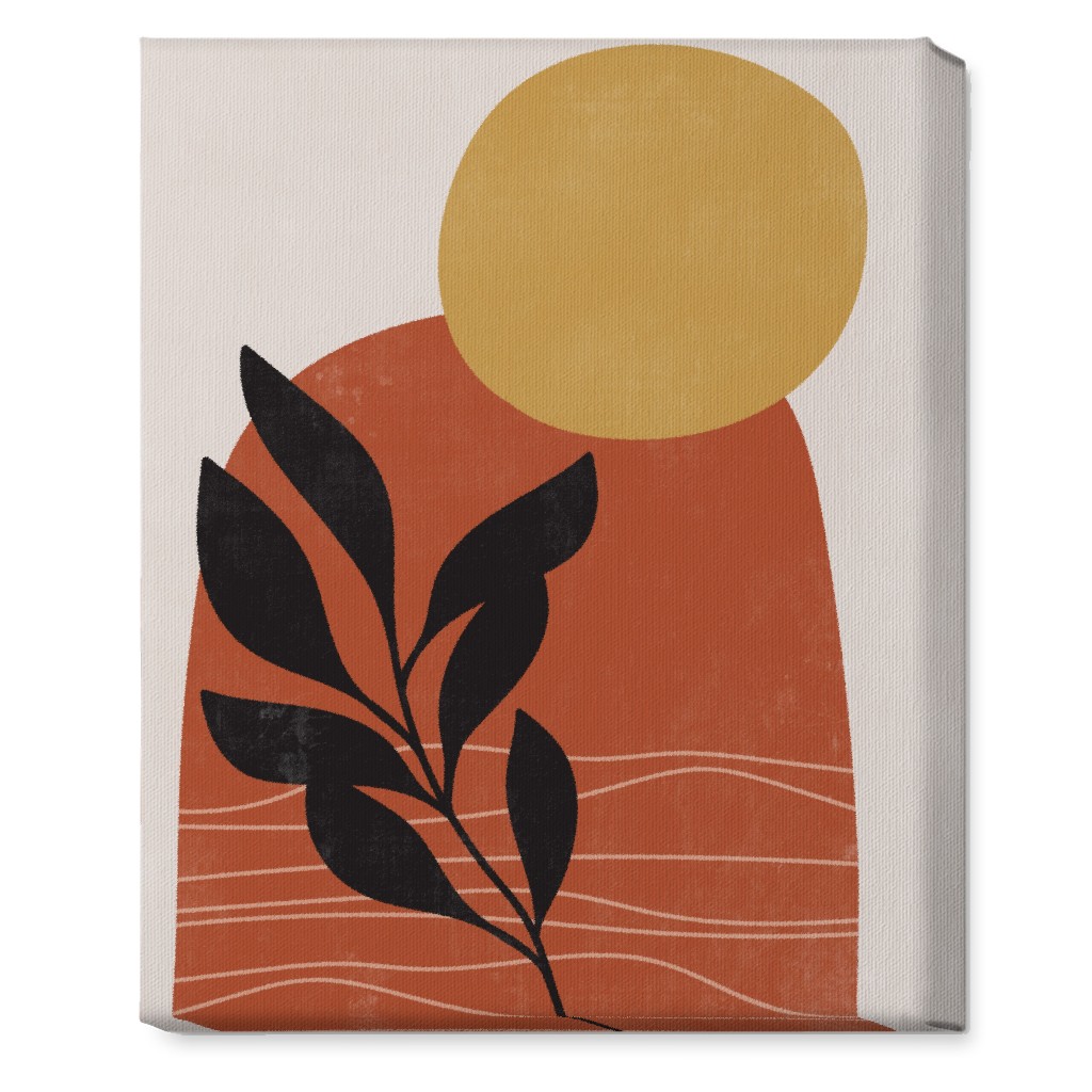 Earthen Plateau - Terracotta Wall Art, No Frame, Single piece, Canvas, 16x20, Orange