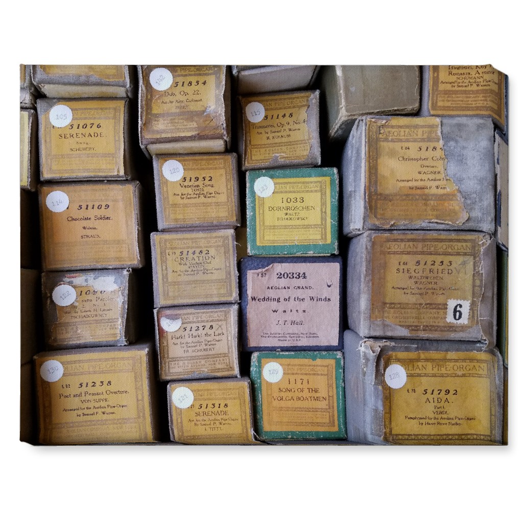 Pipe Organ Music Boxes - Neutral Wall Art, No Frame, Single piece, Canvas, 16x20, Beige, Pearl