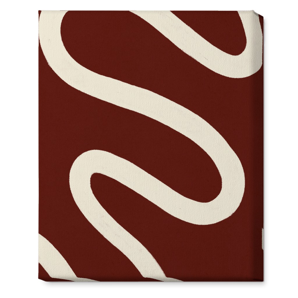 Tangled Brush Strokes Ii Wall Art, No Frame, Single piece, Canvas, 16x20, Red, Cocoa