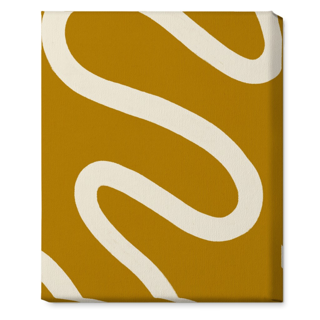 Tangled Brush Strokes Ii Wall Art, No Frame, Single piece, Canvas, 16x20, Yellow
