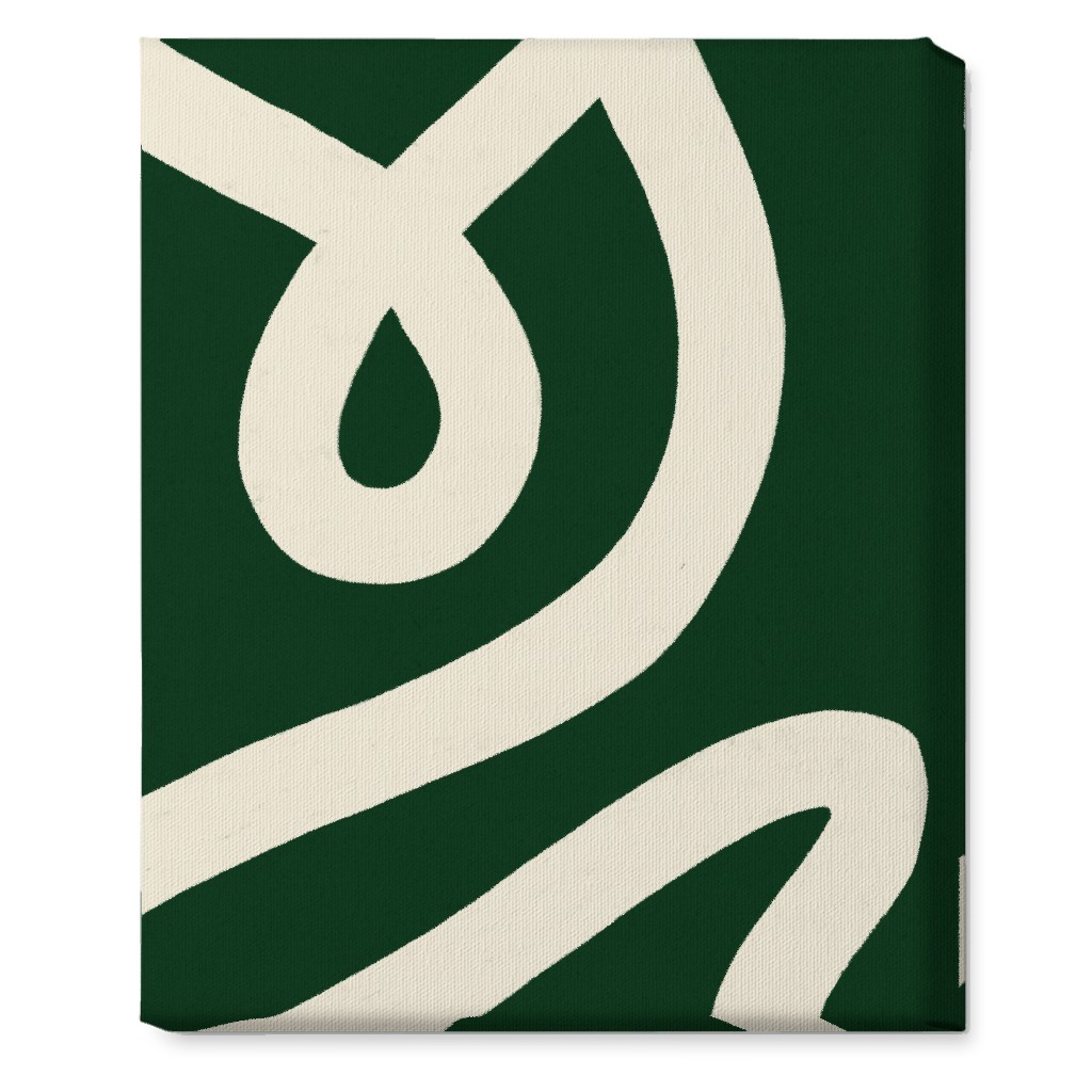 Tangled Brush Strokes V Wall Art, No Frame, Single piece, Canvas, 16x20, Green, Kale