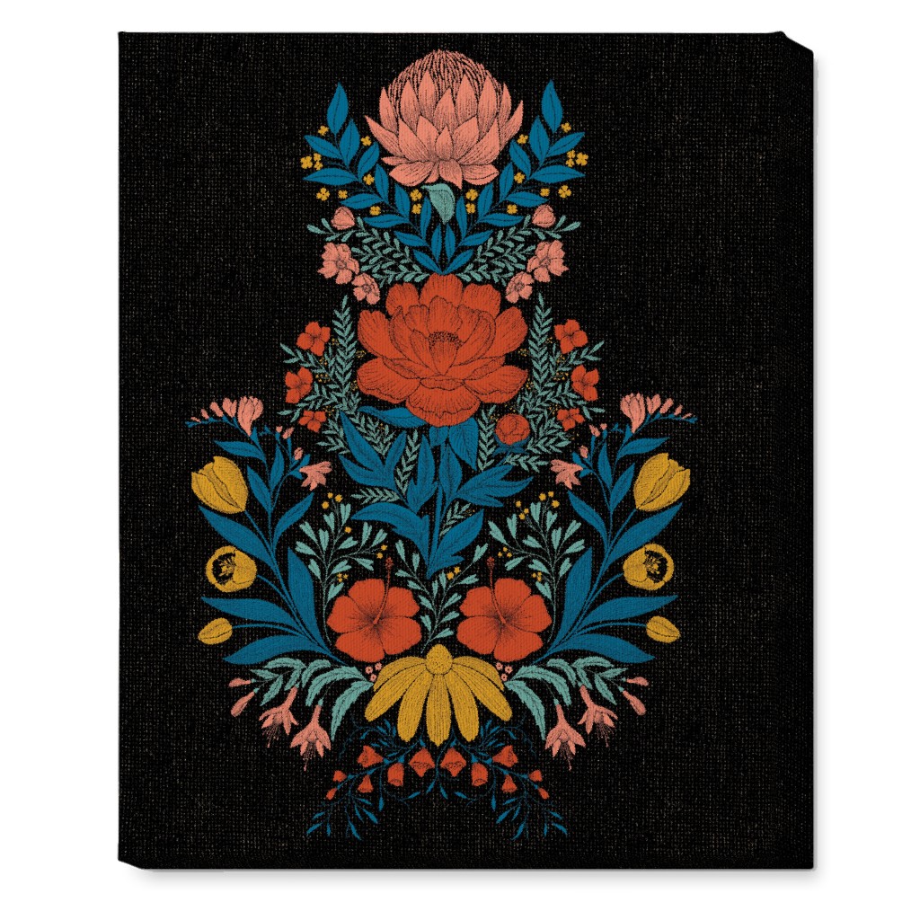 Garden Flower Wall Art, No Frame, Single piece, Canvas, 16x20, Multicolor