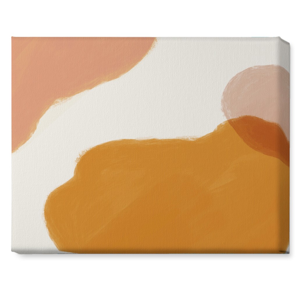 Abstract Shapes - Neutral Wall Art, No Frame, Single piece, Canvas, 16x20, Orange, Orange