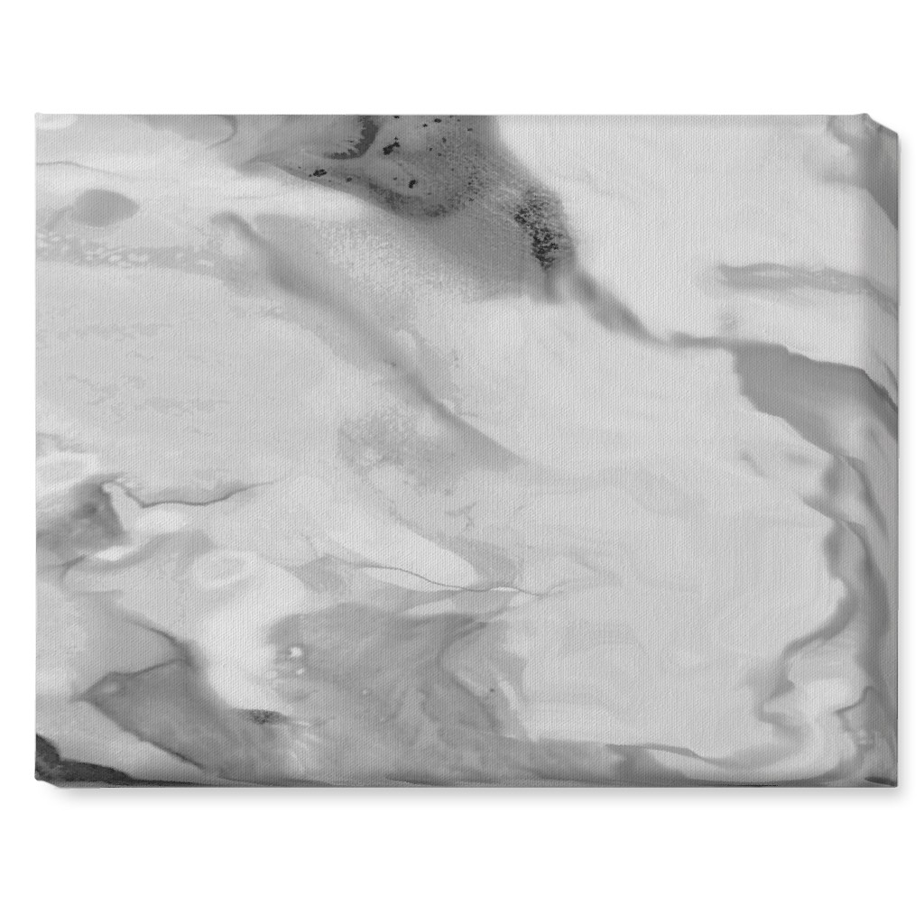 Carerra Marble - Watercolor Wall Art, No Frame, Single piece, Canvas, 16x20, Gray