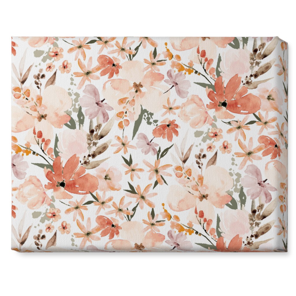 Earth Tone Floral Summer in Peach & Apricot Wall Art | Shutterfly